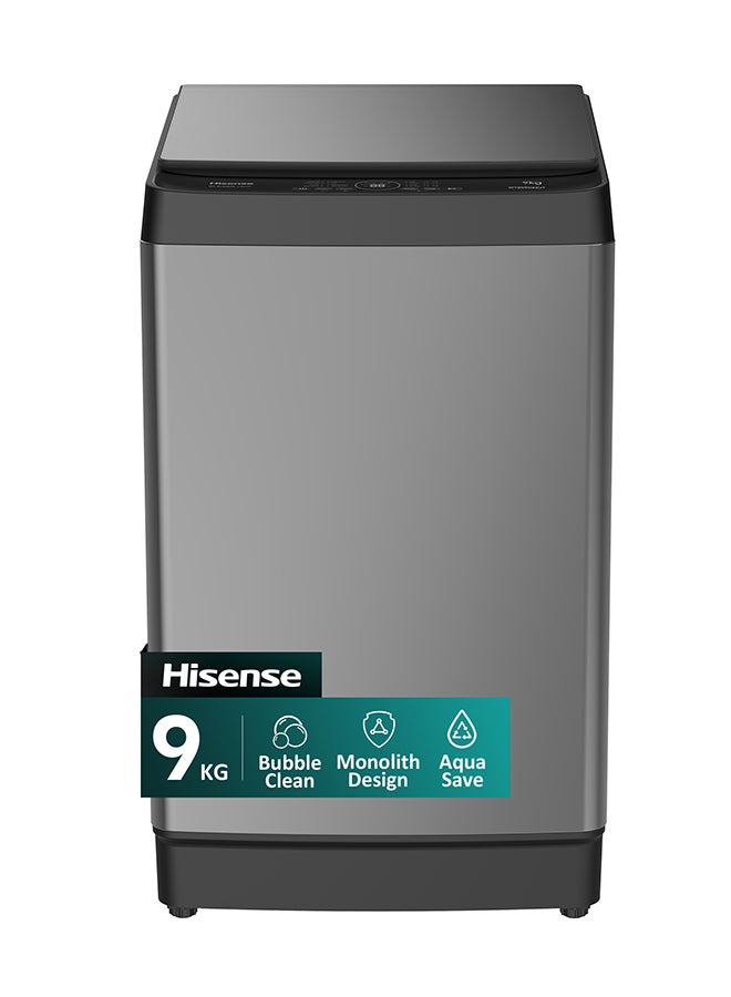 هايسنس غسالة ملابس تحميل علوي 9 كجم توفير مائي، سريع 15، نقع، فلتر سحري، قفل أطفال، 5 نجوم ESMA - - Image 1