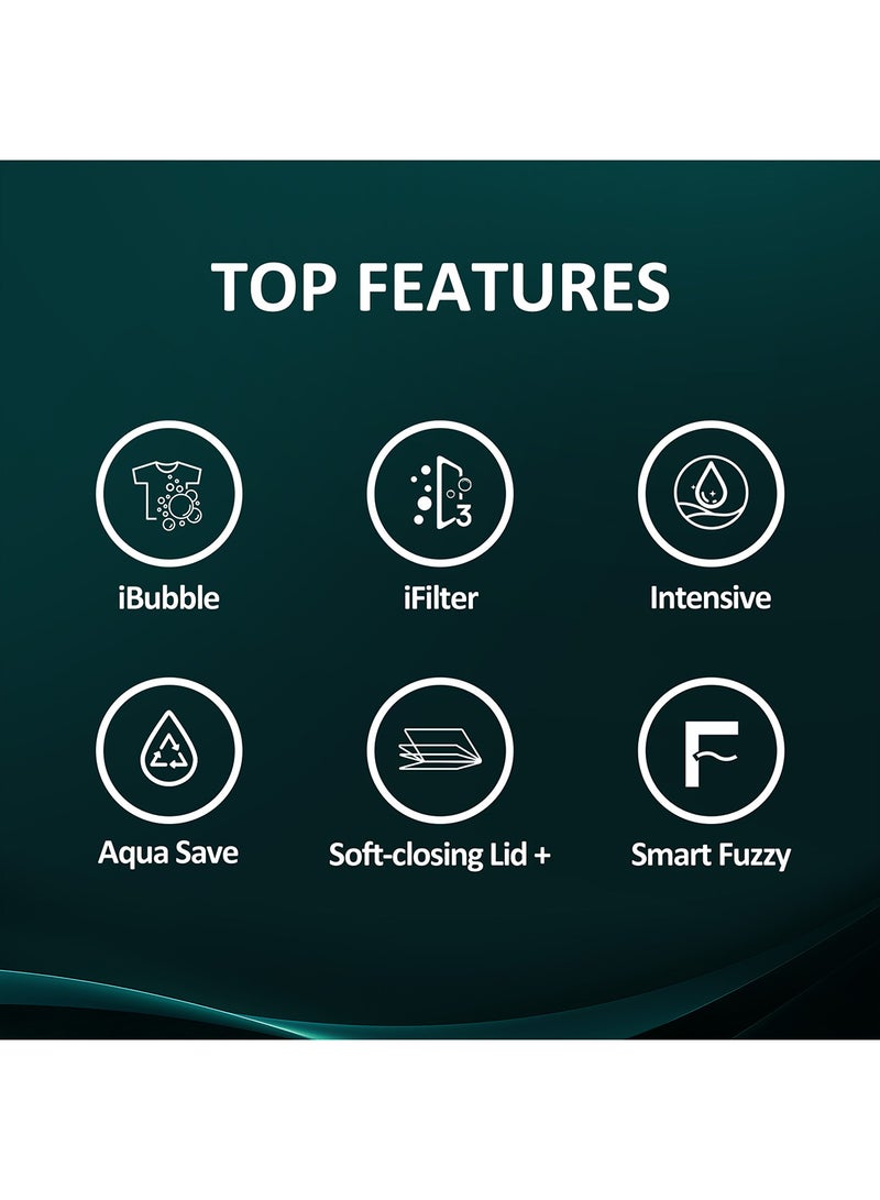 Hisense 17KG Top Loading Washing Machine WT3I1723UT, iBubble Clean, iFilter Function, Intensive, Aqua Save, Soft-Closing Lid+, Smart Fuzzy, Rear Control, Tub Clean WT3I1723UT Titanium Grey - Image 3