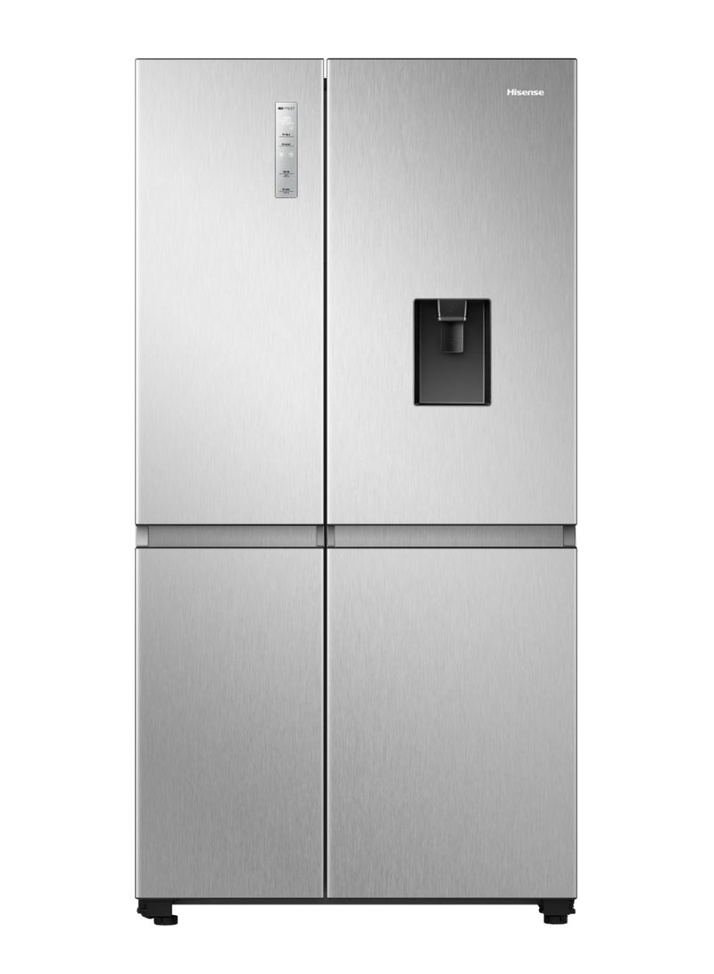 Hisense Two Door Side By Side 869L Fridge, Non Plumbed Water Dispenser, Dual Temp Control Zone, Durable Inverter, 1 Year Full And 10 Years Compressor Warranty - RS3N668SMI3 Silver - Image 1