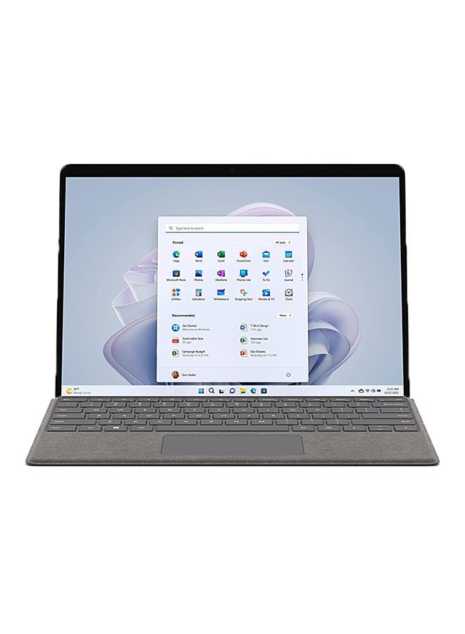 Microsoft Surface Pro 9 Laptop With 13 Inch Touchscreen 4K (2880 x 1920) 120Hz Display,Intel Core i7-1255U Processor/16GB RAM DDR5/256GB SSD/Intel Iris Xe Graphics/Windows 11/ English/Arabic Platinum  - Image 2