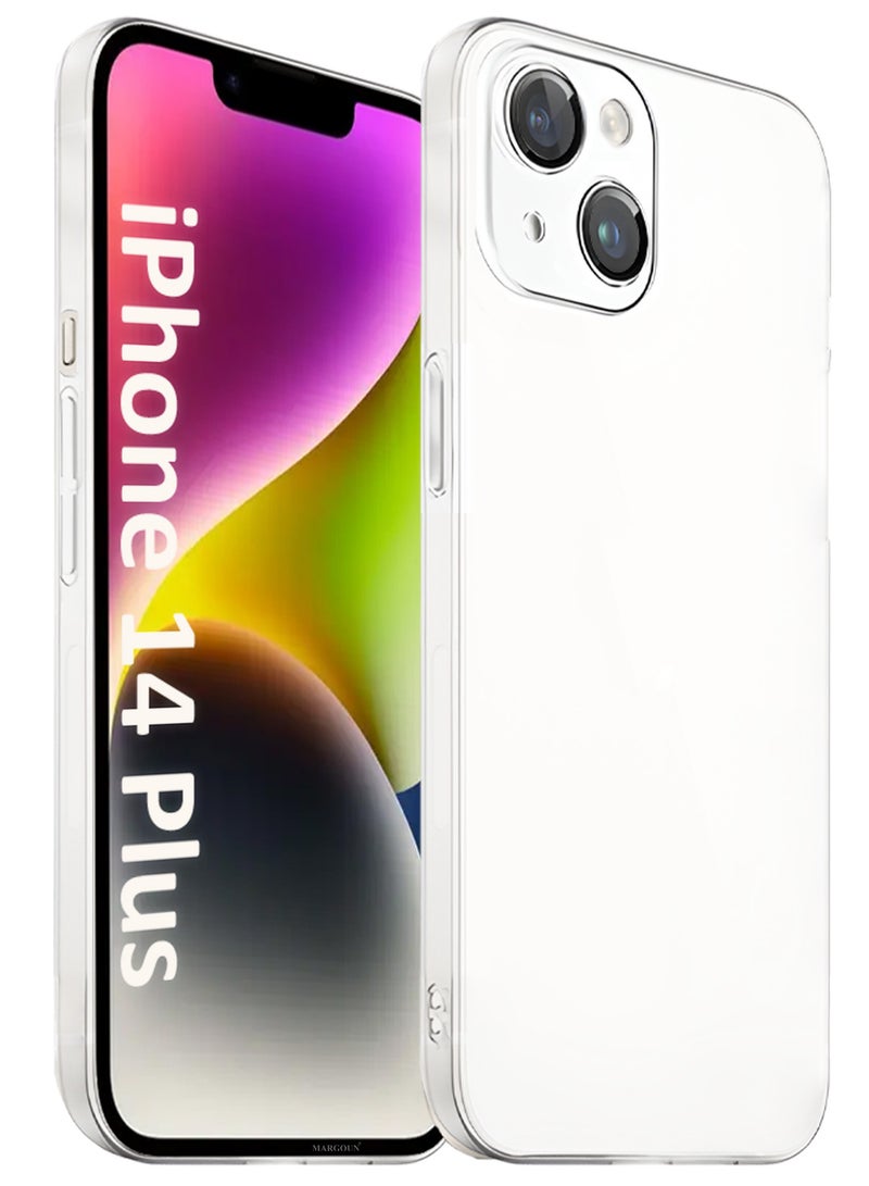 MARGOUN (for iPhone 14 Plus) Case Cover Air Skin Series Back Cover Sturdy Durable Thin Case Drop Protection Cover - Transparent White White-1 - Image 1