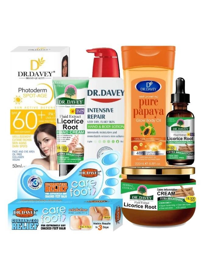 DR. DAVEY Daily Skincare Routine 7 Pieces 1128grams