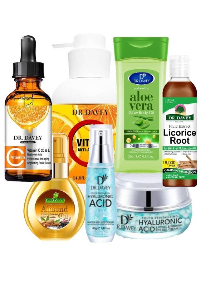 DR. DAVEY Daily Skincare Routine 7 Pieces 986grams