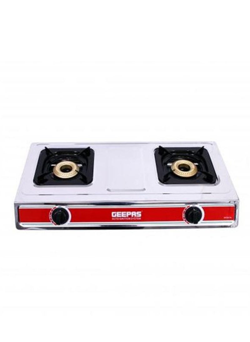 GEEPAS Stainless Steel Double Burner Gas Cooker 5.6 kW GK6856 multicolor