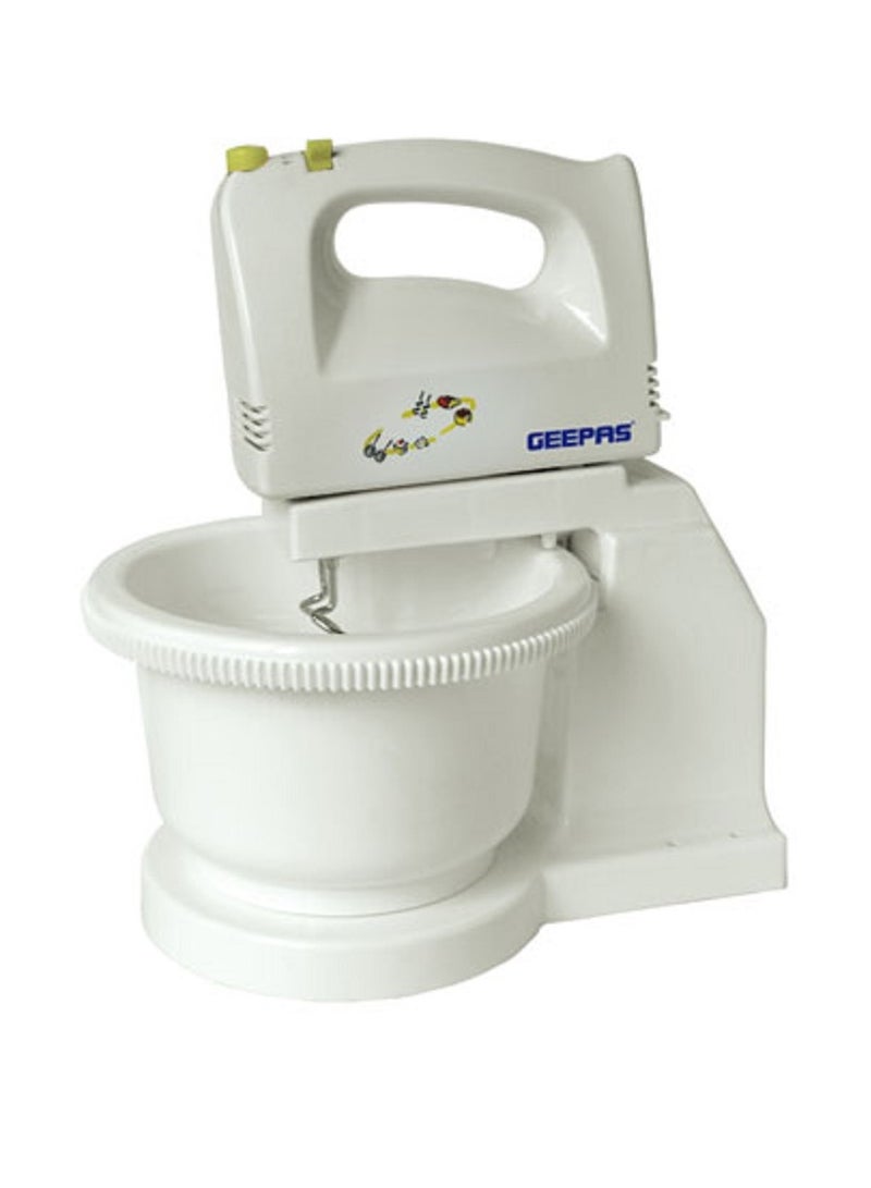 جيباس Hand Mixer With Stand & Bowl 250 W GHB2002N white  - Image 1