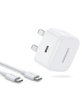 20W iPhone Charger with 1M USB Type-C Cable, Fast Charging Adapter Type-C Wall Plug for iPhone 16, 15 Pro Max Compact USB Charger for Home, Students Compatible with iPhone Series, Apple Watch, iPad White - pnsku/N70178437V/45/_/1747907484/18c9e70b-f75b-4c59-ad74-ce524407f38c