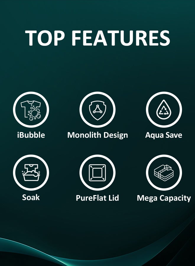 Hisense 11KG Top Loading Washing Machine WT3K1123UT, iBubble Clean,Monolith Design, Aqua Save, Soal Function, PureFlat Lid, Mega Capacity, Maxload Opening, Air Dry, Quick 15’, Magic Filter WT3K1123UT Titanium Gray - Image 2