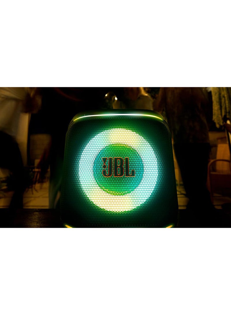 PartyBox Encore 2 Portable Bluetooth Speaker With Wireless Mic And AI Boost, 15H Battery, Dynamic Lights, Auracast, Karaoke And Guitar Input, IPX4 Splashproof - Black