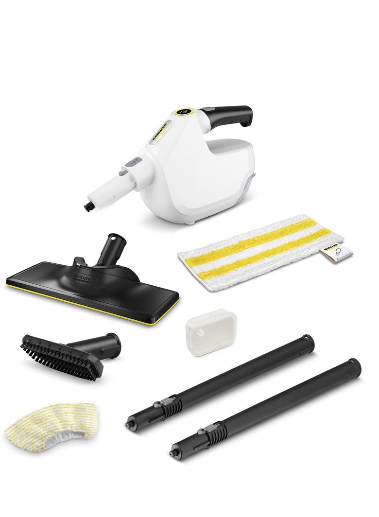 كارشر SC 1 Multi Up 4-in-1 Compact Steam Cleaner (Handheld & Mop), 1300W, 30-Sec Heat-Up, Non-Stop Steam 200 ml 1300 W SC 1 Multi White - Image 1
