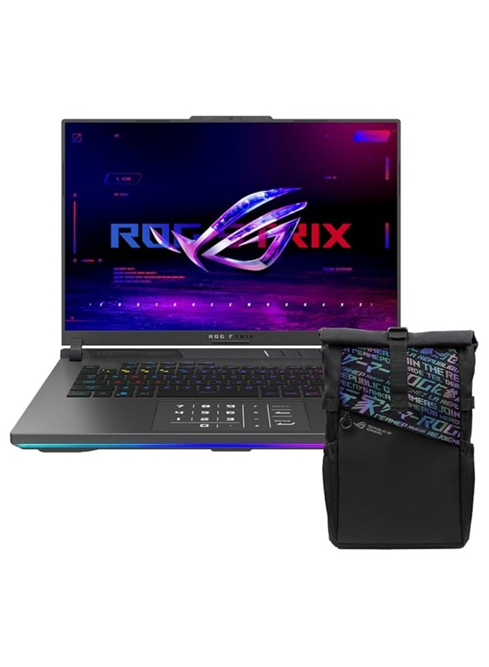 أسوس ASUS ROG STRIX G16 (2024) Gaming Laptop | 16 Inch 165Hz G-Sync 100% sRGB Display | Intel Core I9-14900HX | GeForce RTX 4070 8GB | 16GB DDR5 RAM | 1TB SSD | Windows 11 | G614JIR-N3009W | Free ROG Backpack English/Arabic Eclipse Gray  - Image 1