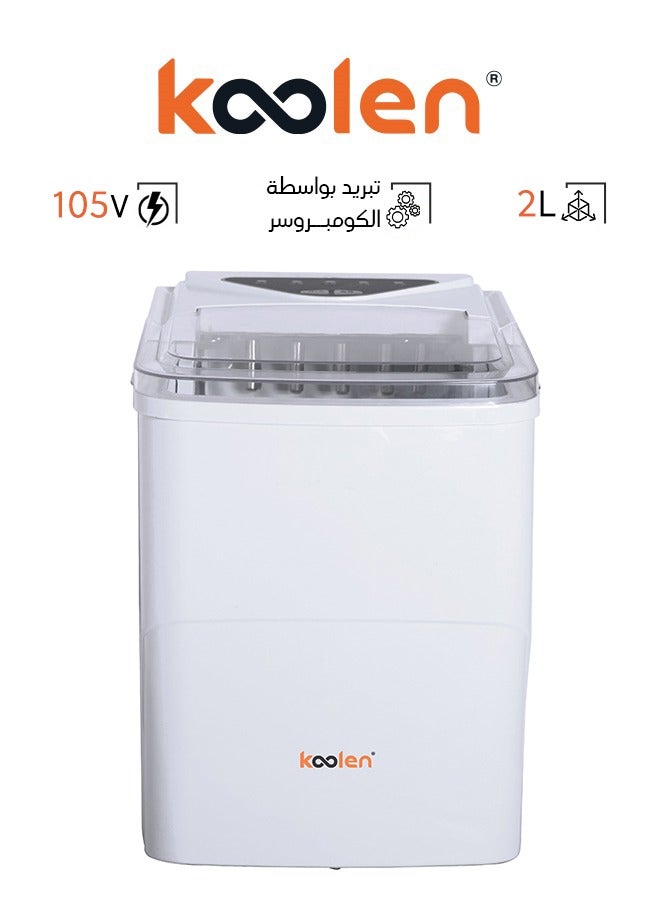 كولن Compact and Powerful Ice Maker - 2 kg - 105 W - White - 808100005 2 L 105 W 808.100.005 white  - Image 1