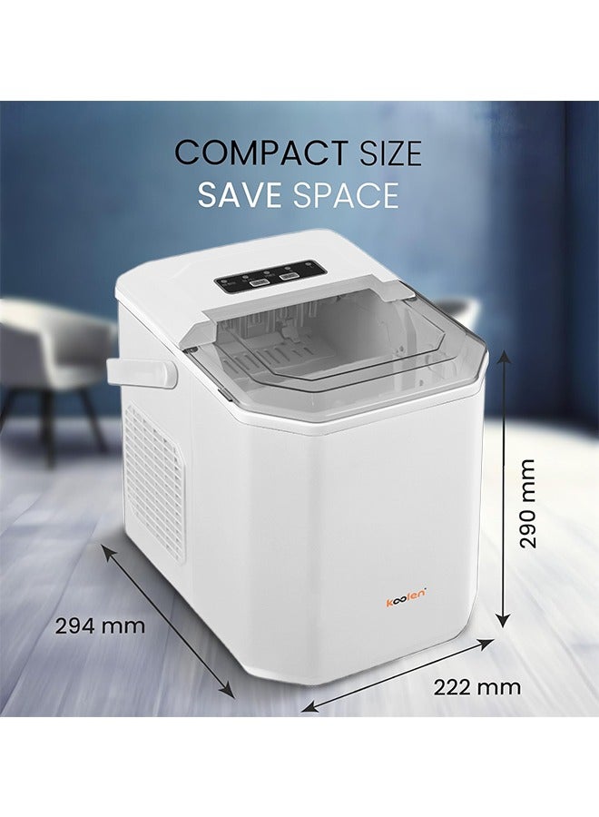 كولن Ice Maker - 12Kgs 25°C Ice Capacity Daily - 1.3L Water Tank Storage - Bullet Ice Cube Shape - Water Shortage Indicator - Infrared Sensor - LED Display - White - 808100007 1.3 L 100 W 808100007 white  - Image 2