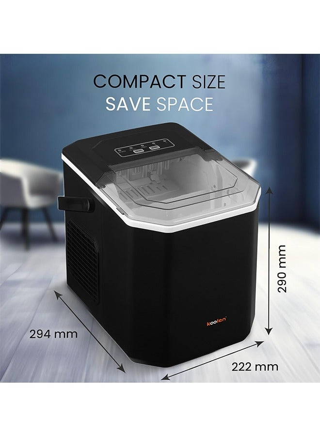 كولن Ice Maker - 12Kgs 25°C Ice Capacity Daily - 1.3L Water Tank Storage - Bullet Ice Cube Shape - Water Shortage Indicator - Infrared Sensor - LED Display - Black - 808.100.008 1.3 L 100 W 808.100.008 Black  - Image 5
