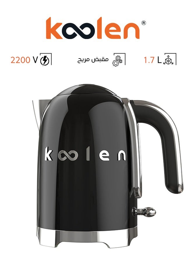 KOOLEN Electric Kettle - 2200 Watts - 1.7 Liters - Black - 800102045 1.7 L 2200 W 800102045 Black - Image 1