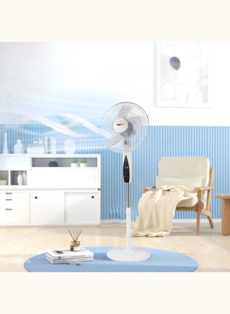 كولن مروحة قائمة 3 سرعات 5 شفرات AS 130 واط أبيض 807100025 - Image 2