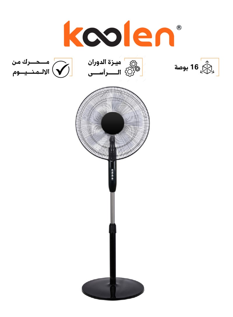 KOOLEN Stand Fan - 3 Speed - 5 pcs AS Blades - 40 W - 16 Inch - Black - 807100018 40 W 807100018 black - Image 1