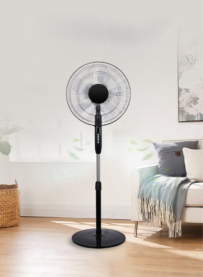 كولن مروحة قائمة - 3 سرعات - 5 شفرات AS - 40 واط - 16 بوصة - أسود - 807100020 - Image 3