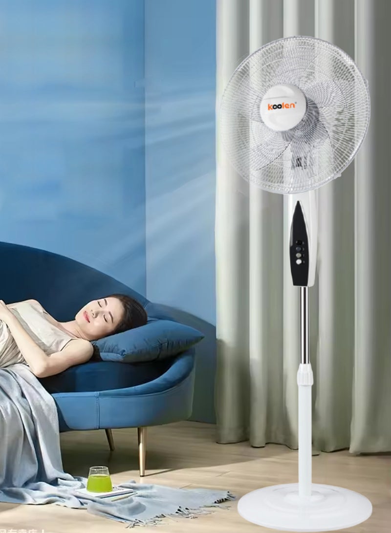 KOOLEN - Stand Fan - 3 Speed - 5 pcs AS Blades - 130 W - 18 Inch - White - 807100022 807100022 white - Image 1
