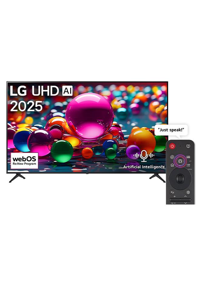 LG 86 inch UHD AI UA85 4K Smart TV, 60Hz, AI Voice ID AI Search HDR10 Pro Home Hub, Operating System WebOS25, Î±7 AI Processor 4K Gen8, Model Year 2025 - 86UA85006LA Black - Image 1