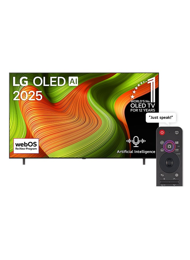 إل جي 77 inch LG OLED AI B5 4K 120Hz Smart TV AI Magic remote webOS25 2025 OLED77B56LA black  - Image 1