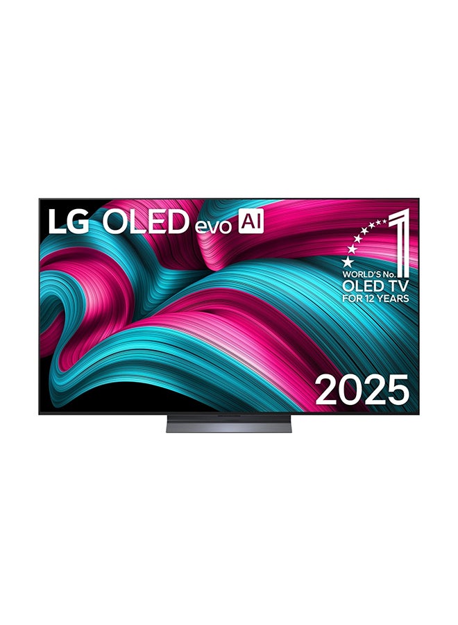 إل جي OLED83C56LA 83 inch OLED evo AI C5 4K VRR 144Hz 0.1ms Pixel Response Time, AMD FreeSync Premium Smart TV Ultra Slim Design AI Magic remote webOS25 Dolby Vision / HDR10 / H / Dolby Atmos [2025] OLED83C56LA black  - Image 1