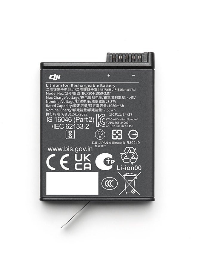 dji DJI Osmo Action Extreme Battery Plus (1950 mAh) for Action 3, 4, & 5 black  - Image 4
