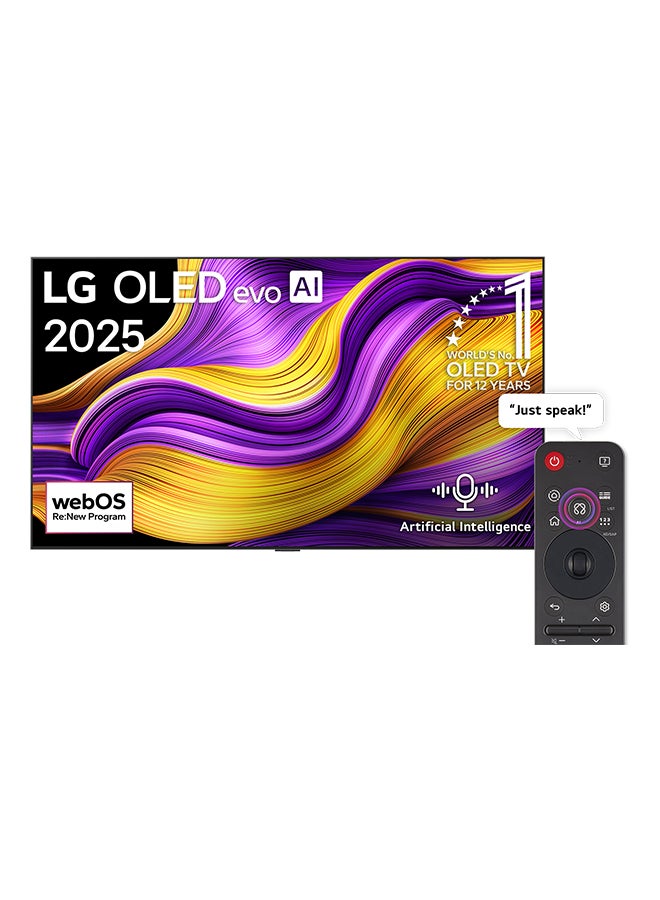 إل جي 77 inch LG OLED evo AI G5 4K 165Hz Smart TV AI Magic remote webOS25 2025 OLED77G56LA black  - Image 1