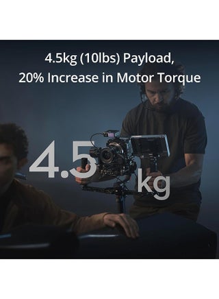 RS 4 برو كومبو، مثبت جيمبال ثلاثي المحاور لكاميرات DSLR وكاميرات السينما كانون/سوني/باناسونيك/نيكون/فوجي فيلم، تصوير عمودي أصلي، 4.5 كجم/10 أرطال حمولة، مع ناقل صورة ومحرك تركيز برو - view 2