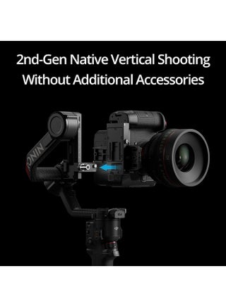 RS 4 برو كومبو، مثبت جيمبال ثلاثي المحاور لكاميرات DSLR وكاميرات السينما كانون/سوني/باناسونيك/نيكون/فوجي فيلم، تصوير عمودي أصلي، 4.5 كجم/10 أرطال حمولة، مع ناقل صورة ومحرك تركيز برو - view 3