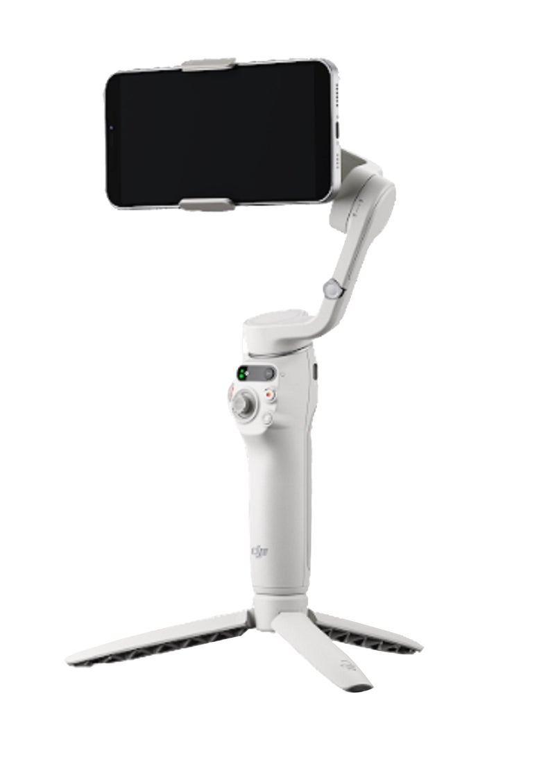 dji Osmo Mobile 6 Smartphone Gimbal Stabilizer, 3-Axis Phone Gimbal, Built-In Extension Rod, Android and iPhone Gimbal, Vlogging Stabilizer, Platinum Gray, UAE Version with Official Warranty Support Platinum Gray  - Image 1