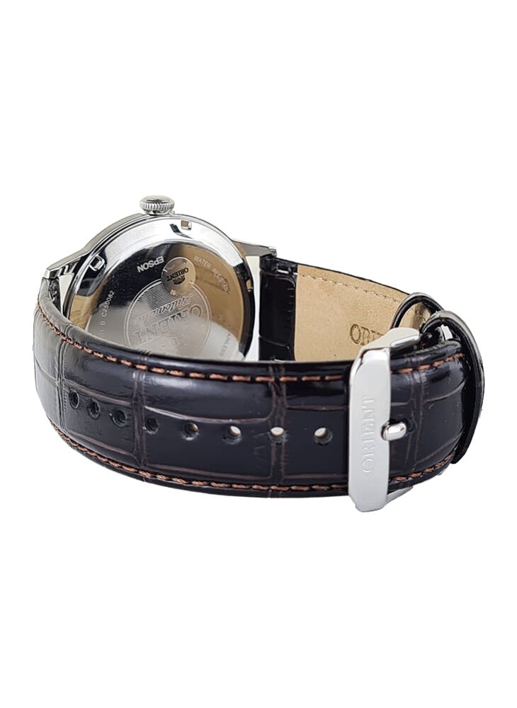 أورينت ساعة يد أوتوماتيكية كلاسيكية للرجال من بامبينو الإصدار 2، الطراز: TAC00008W0، أبيض - Image 3