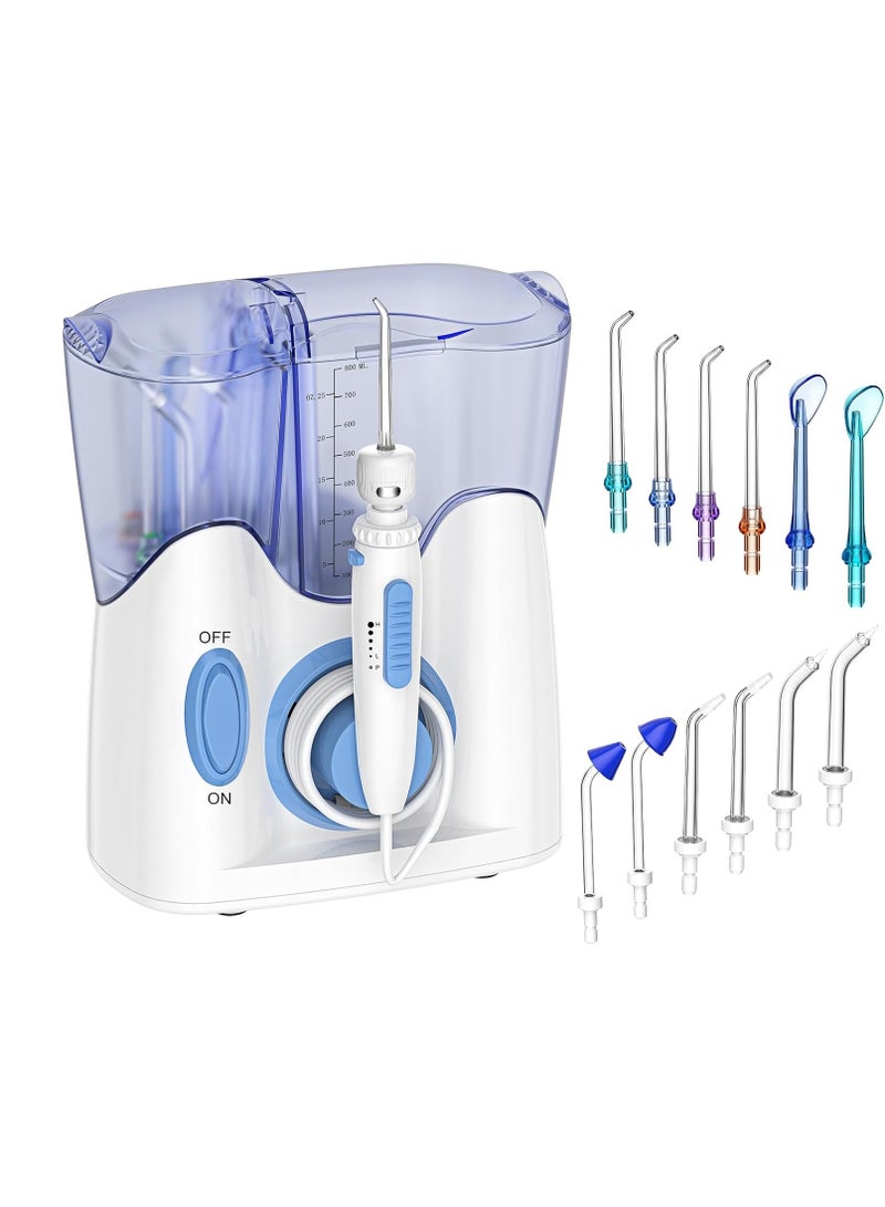 h2ofloss Countertop Water Dental Flosser Stationary Oral Irrigator For Teeth, Braces Rechargeable And Ipx7 Waterproof Teeth Cleaner For Home  - Image 1