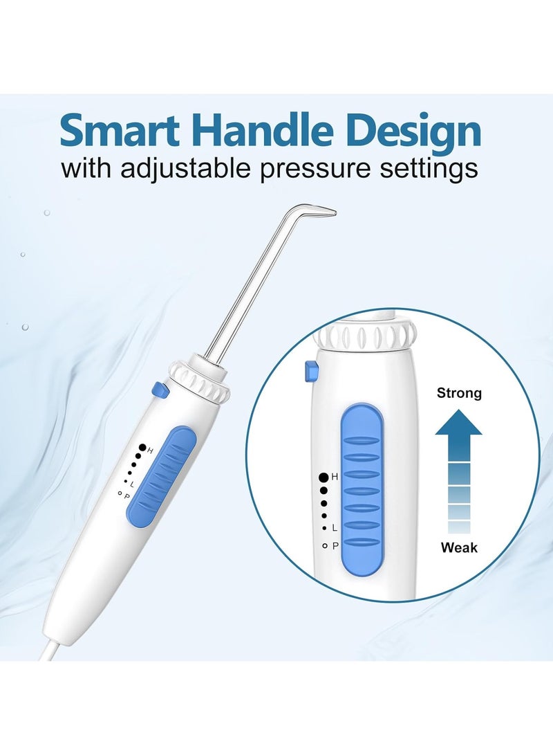 h2ofloss Countertop Water Dental Flosser Stationary Oral Irrigator For Teeth, Braces Rechargeable And Ipx7 Waterproof Teeth Cleaner For Home  - Image 4