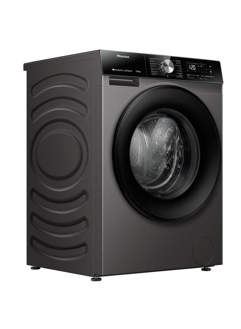 هايسنس غسالة ومجفف تحميل أمامي 9/6 كجم، 1400 دورة في الدقيقة، محرك BLDC العاكس، مزودة بتقنية الواي فاي مع تطبيق ConnectLife - - Image 5
