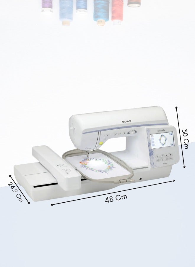 brother NV880E Embroidery Machine The perfect next-step embroidery machine To Embellish Your Clothing with Wi-Fi and full of easy-to-use features with 260 x 160mm Embroidery Area Includes three embroidery frames 260mm x 160mm, 150mm x 150mm, 100mm x 100mm | Free App to transfer files and On Screen Editing | Precise LED Pointer for Perfect Needle Positioning and 258 built-in embroidery designs | made in Vietnam | white color NV 880E white - Image 3