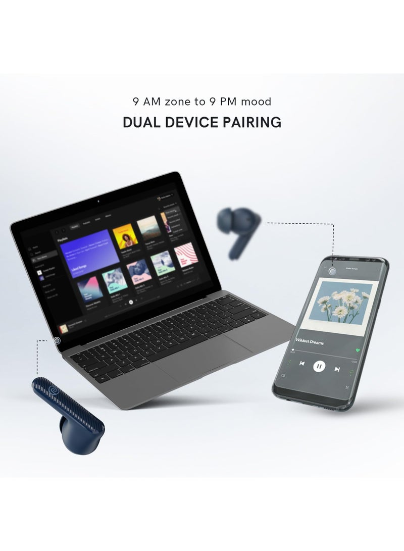 Noise Aura Buds | TWS Earbuds with 60H Playtime | Quad Mic ENC | Dual Pairing | Instacharge | 12mm Driver | BT v5.3 - Blue - Image 3