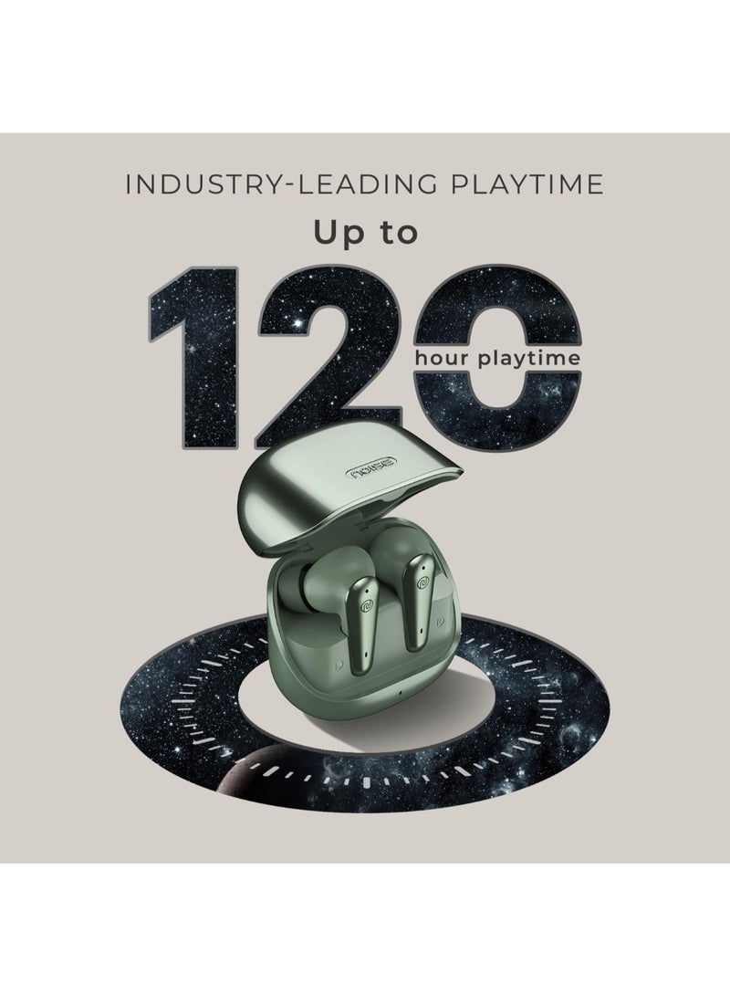 Noise Buds X Prime | TWS Earbuds with 120H Playtime | Quad Mic ENC | Instacharge | 11mm Driver | Dual Tone Finish | BT v5.3 - Sheen Green - Image 3