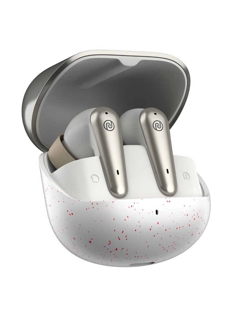 Noise Buds X Prime | TWS Earbuds with 120H Playtime | Quad Mic ENC | Instacharge | 11mm Driver | Dual Tone Finish | BT v5.3 - Champagne White - Image 1