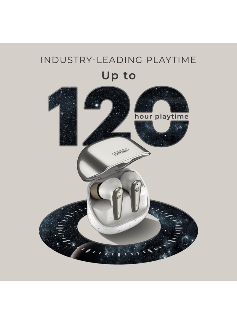 Noise Buds X Prime | TWS Earbuds with 120H Playtime | Quad Mic ENC | Instacharge | 11mm Driver | Dual Tone Finish | BT v5.3 - Champagne White - Image 3