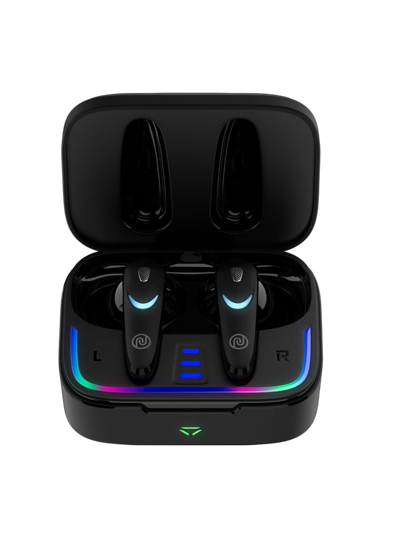 Noise Buds Combat X | TWS Gaming Earbuds With 40ms Low Latency | 60H Playtime | Spatial Audio | Instacharge | BT v5.3 - Stealth Black - Image 1