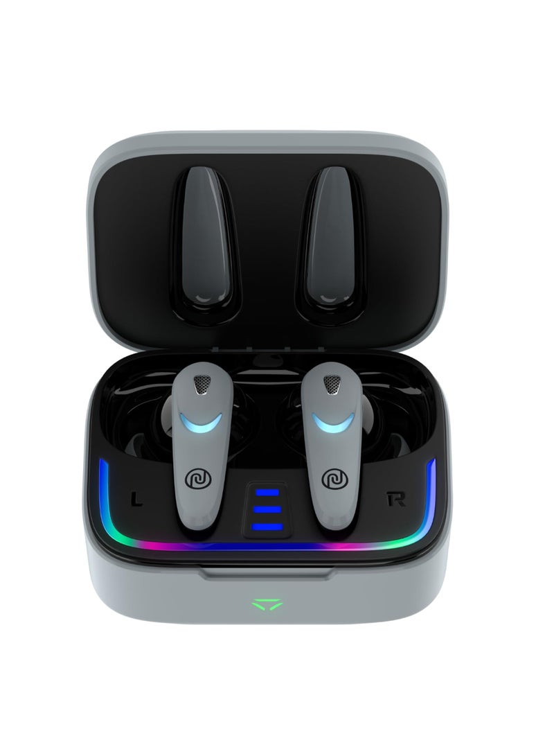 Noise Buds Combat X | TWS Gaming Earbuds with 40ms Low Latency | 60H Playtime | Spatial Audio | Instacharge | BT v5.3 - Shadow Grey - Image 1