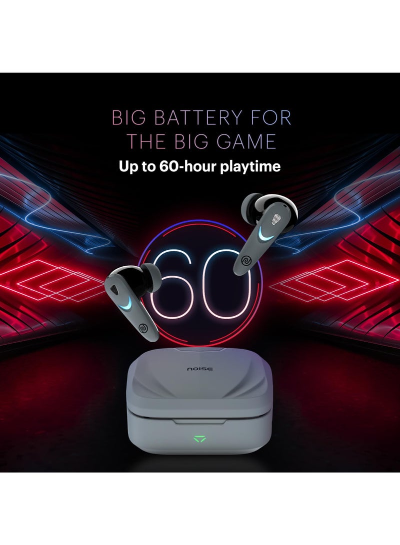 Noise Buds Combat X | TWS Gaming Earbuds with 40ms Low Latency | 60H Playtime | Spatial Audio | Instacharge | BT v5.3 - Shadow Grey - Image 3