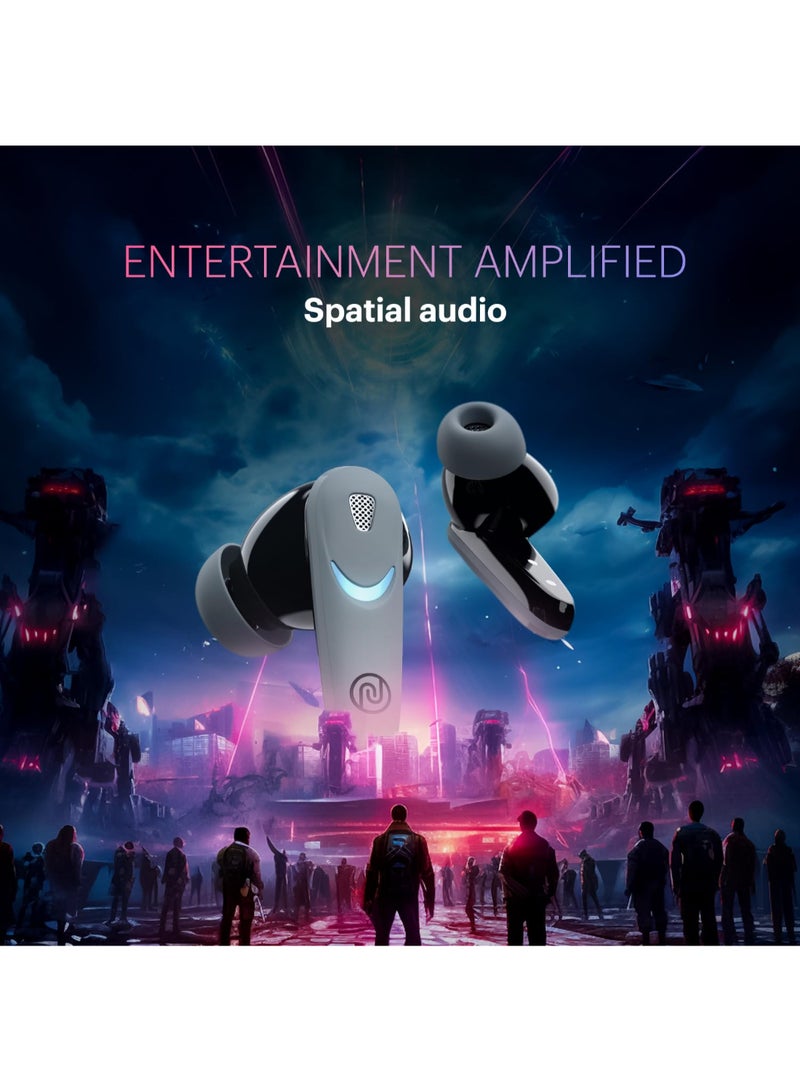 Noise Buds Combat X | TWS Gaming Earbuds with 40ms Low Latency | 60H Playtime | Spatial Audio | Instacharge | BT v5.3 - Shadow Grey - Image 4