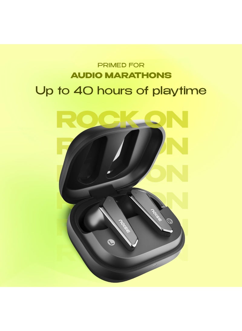 Noise Buds N1 | TWS Earbuds with 40H Playtime | Quad Mic ENC | 40ms Low Latency | Instacharge | Chrome Finish | BT v5.3 - Black - Image 4