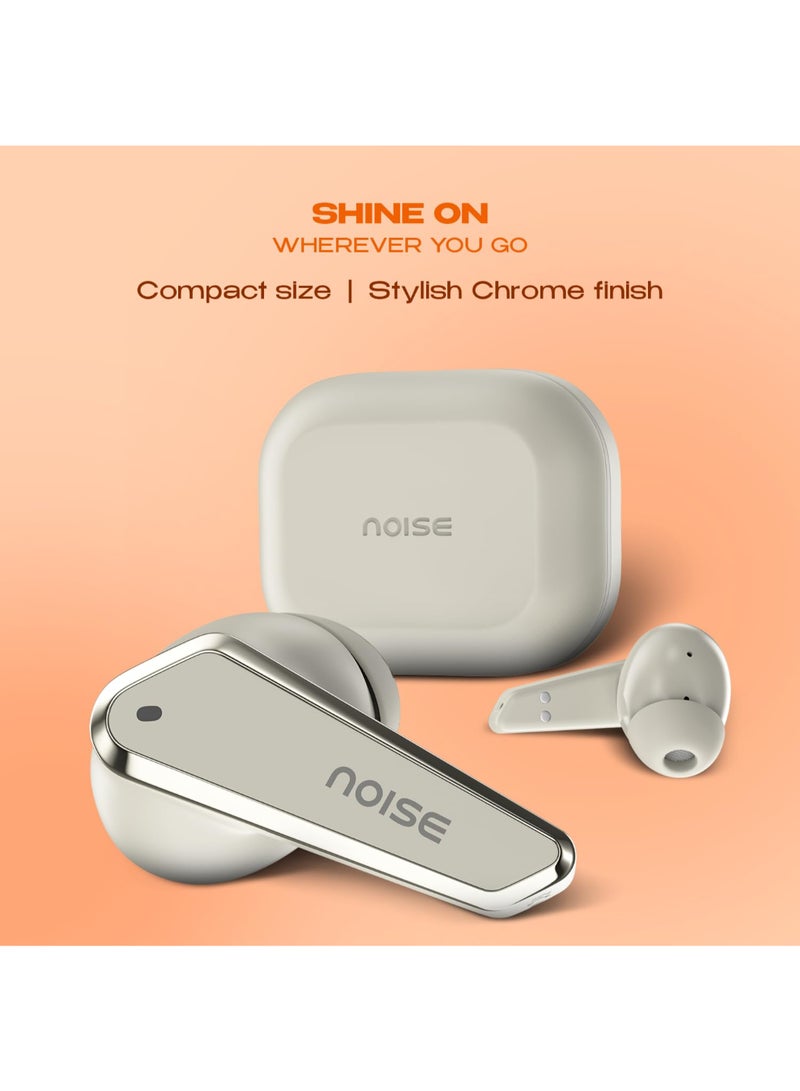 Noise Buds N1 | TWS Earbuds with 40H Playtime | Quad Mic ENC | 40ms Low Latency | Instacharge | Chrome Finish | BT v5.3 - Beige - Image 3