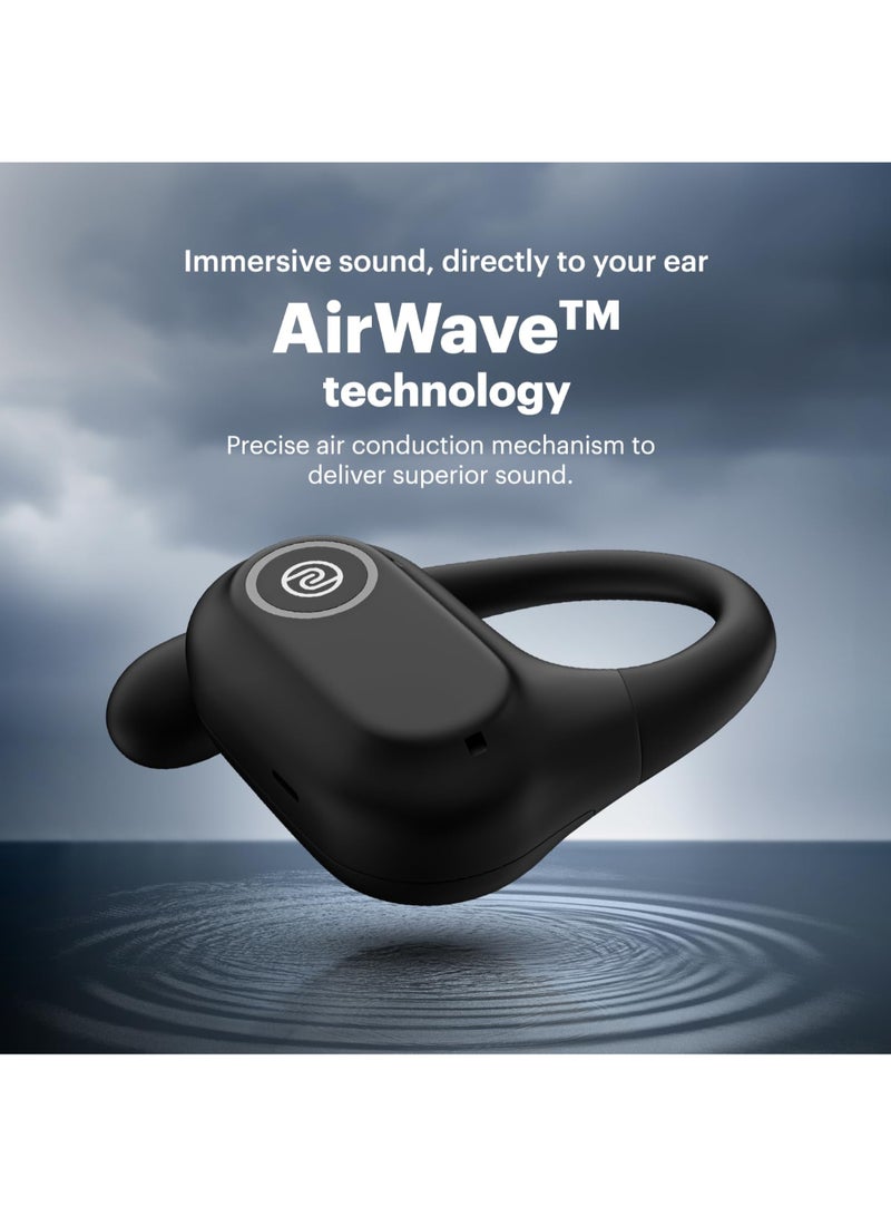Noise Pure Pods | Open-Ear Wireless Earbuds with AirWave™ Tech | 80H Playtime | Quad Mic ENC | 16mm Driver | BT v5.3 | Pure Band - Black - Image 3