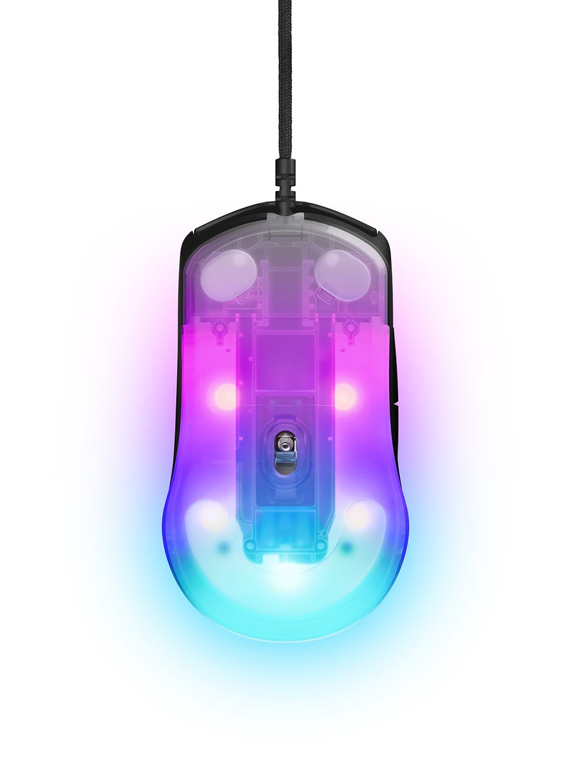 SteelSeries Rival 3 Gen 2 Wired Mouse, Symmetrical Shape, 6 Buttons, Optical Type, TrueMove Core Optical Sensor (8.5K DPI), 77g Light Weight, 1.35ms Ultra-Fast Clicks, 100% PTFE Feet, Black | 62515 - Image 2