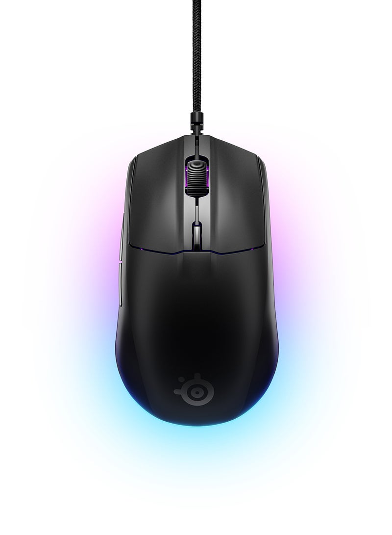 SteelSeries Rival 3 Gen 2 Wired Mouse, Symmetrical Shape, 6 Buttons, Optical Type, TrueMove Core Optical Sensor (8.5K DPI), 77g Light Weight, 1.35ms Ultra-Fast Clicks, 100% PTFE Feet, Black | 62515 - Image 5