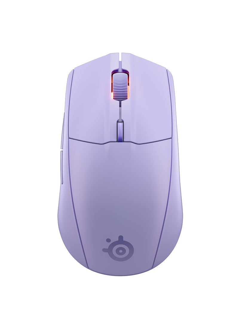 steelseries Rival 3 Wireless Gen 2 Gaming Mouse - 2.4GHz and Bluetooth - 18,000 DPI TrueMove Air Optical Sensor - 60 Million Clicks Guaranteed - Ultralight - PTFE Gliding Feet - Lavender - Image 5