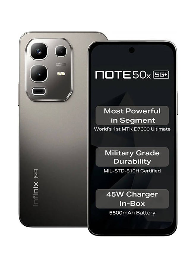 Infinix - Note 50X Dual SIM Titanium Gray 8+8GB RAM 256GB 5G - Middle East Version - Image 1
